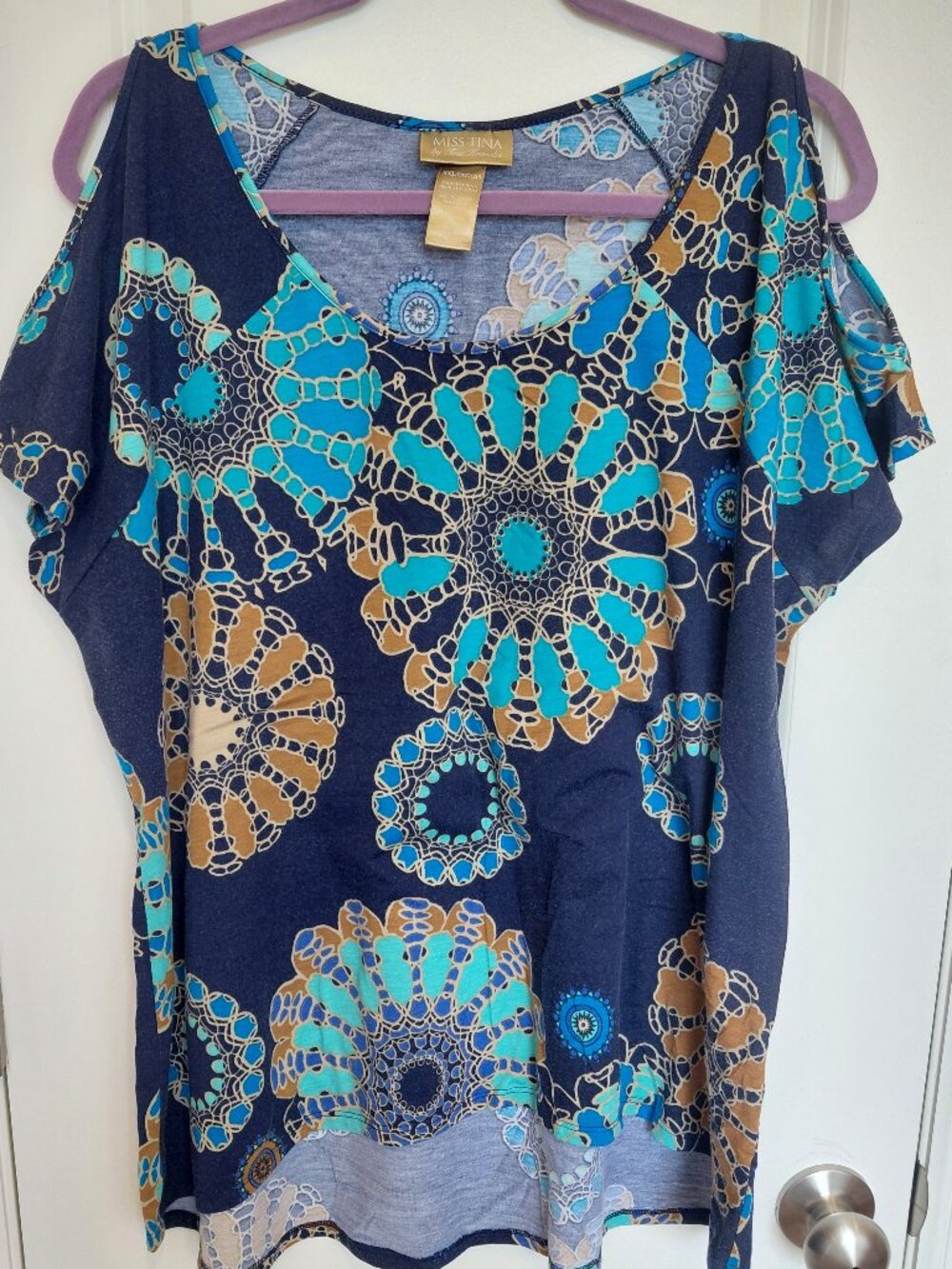 Blue Mandala Graphic Blouse